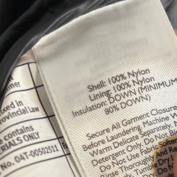 Eddie Bauer Black Puffer Down Filled Full Zipper Warm Jacket Coat Size Medium - Picture 6 of 10